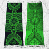 DREAM AWAKE • UV REACTIVE NEON GREEN • Reversible Festival Shawl/Scarf Shawls 
