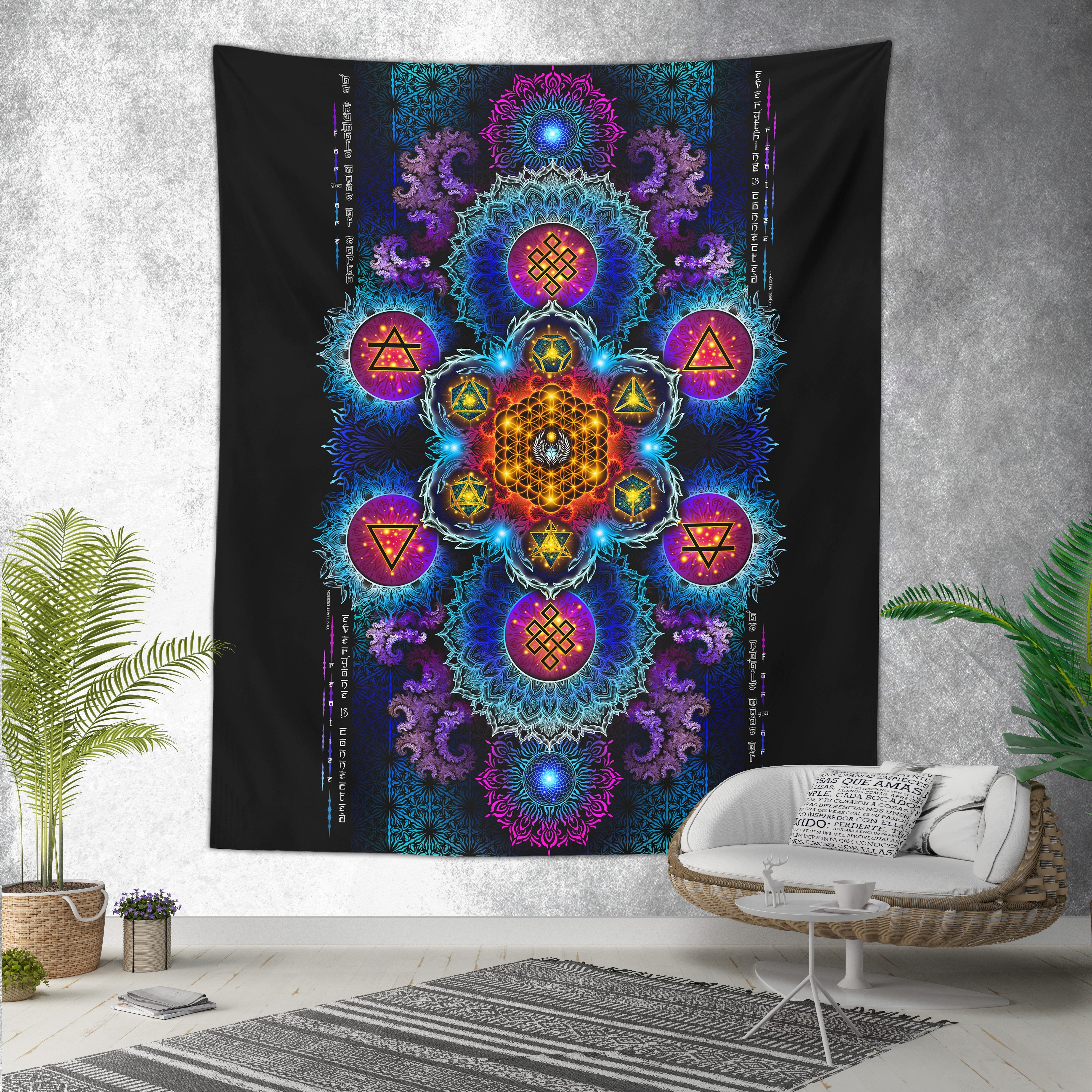 ETERNAL ALCHEMY V2 • YANTRA ART • Wall Tapestry Tapestry 