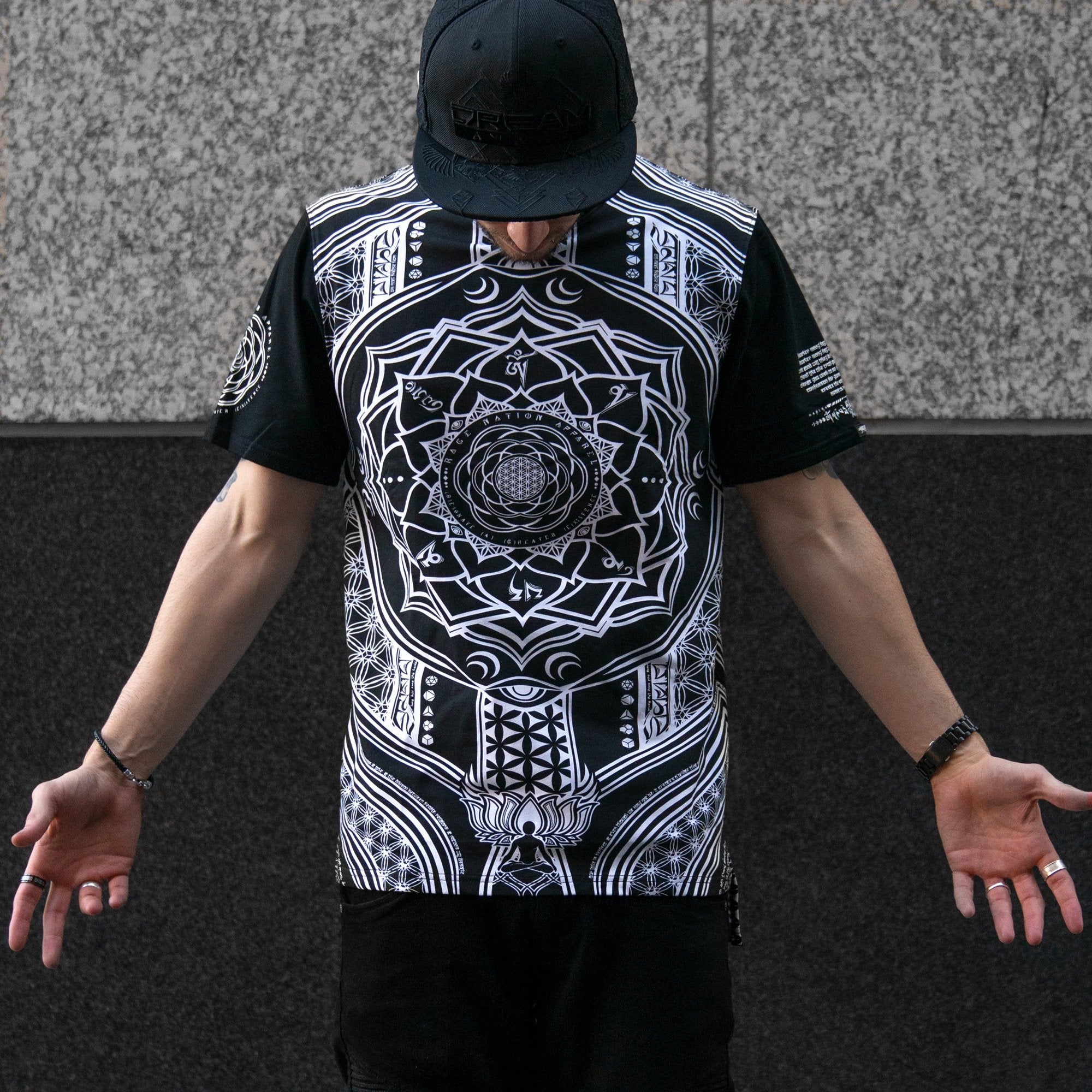 MANTRA V1 • All-Over Print Droptail T-Shirt Apparel 