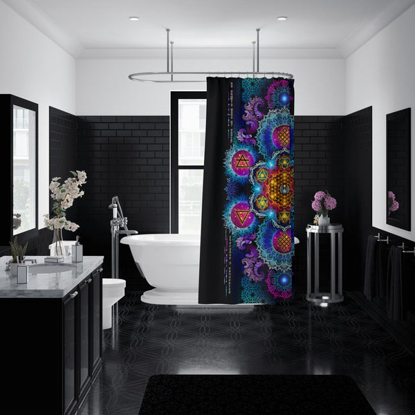 ETERNAL ALCHEMY V2 YANTRA ART • Shower Curtain 