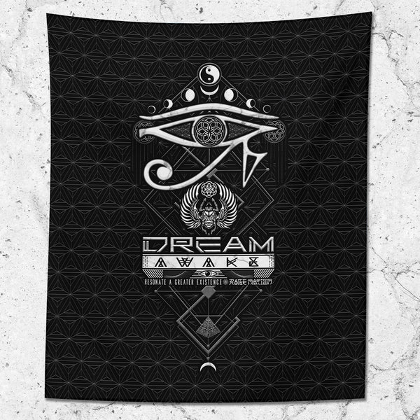 DREAM AWAKE • Sacred Geometry Tapestry Tapestry 