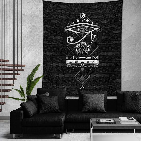 DREAM AWAKE • Sacred Geometry Tapestry Tapestry 