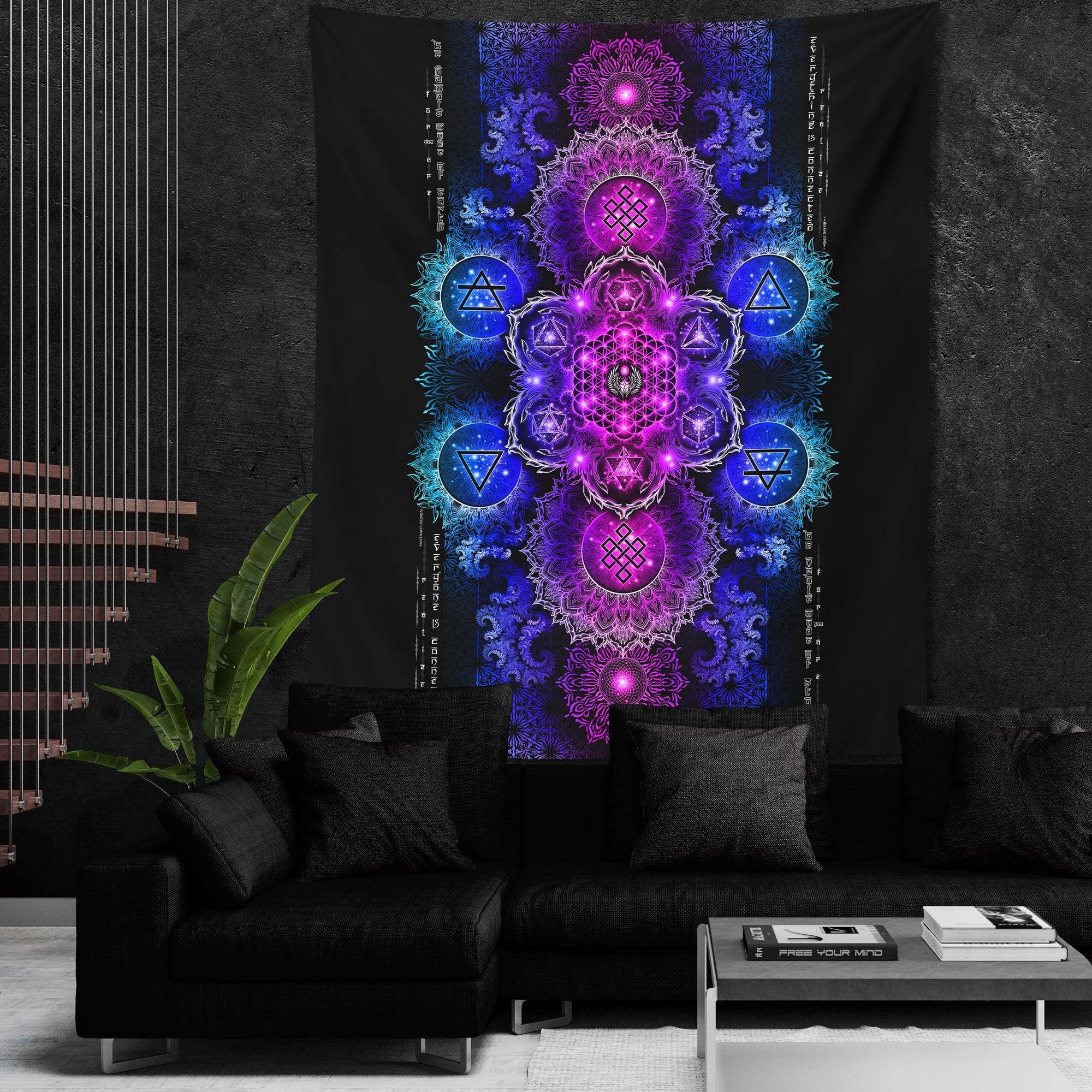 ETERNAL ALCHEMY V2.4 • YANTRART • Wall Tapestry Tapestry 