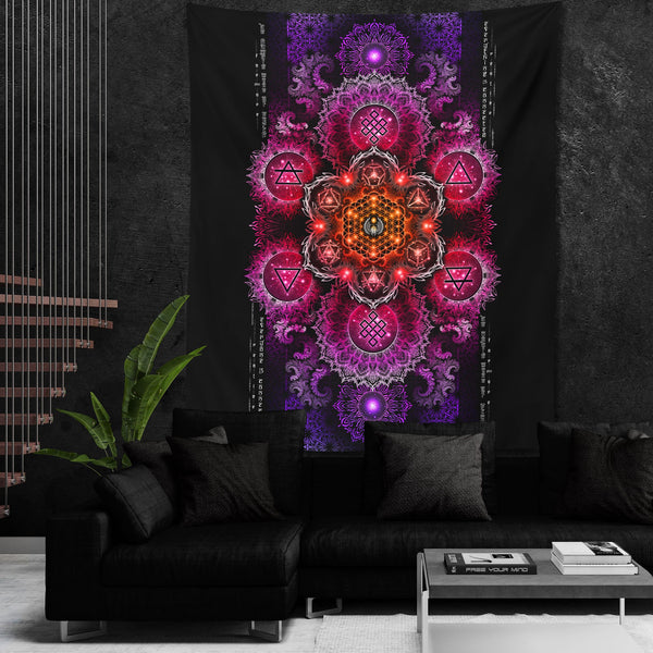 ETERNAL ALCHEMY V2.5 • YANTRART • Wall Tapestry Tapestry 
