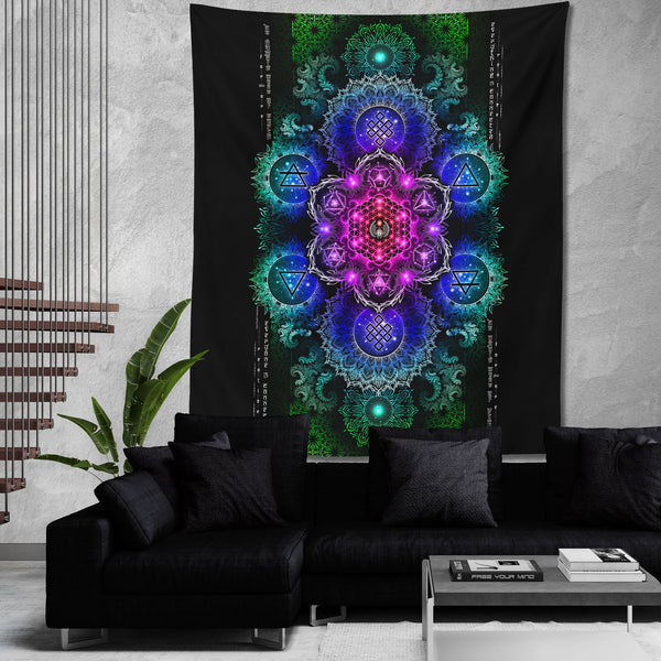 ETERNAL ALCHEMY V2.3 • YANTRART • Wall Tapestry Tapestry 