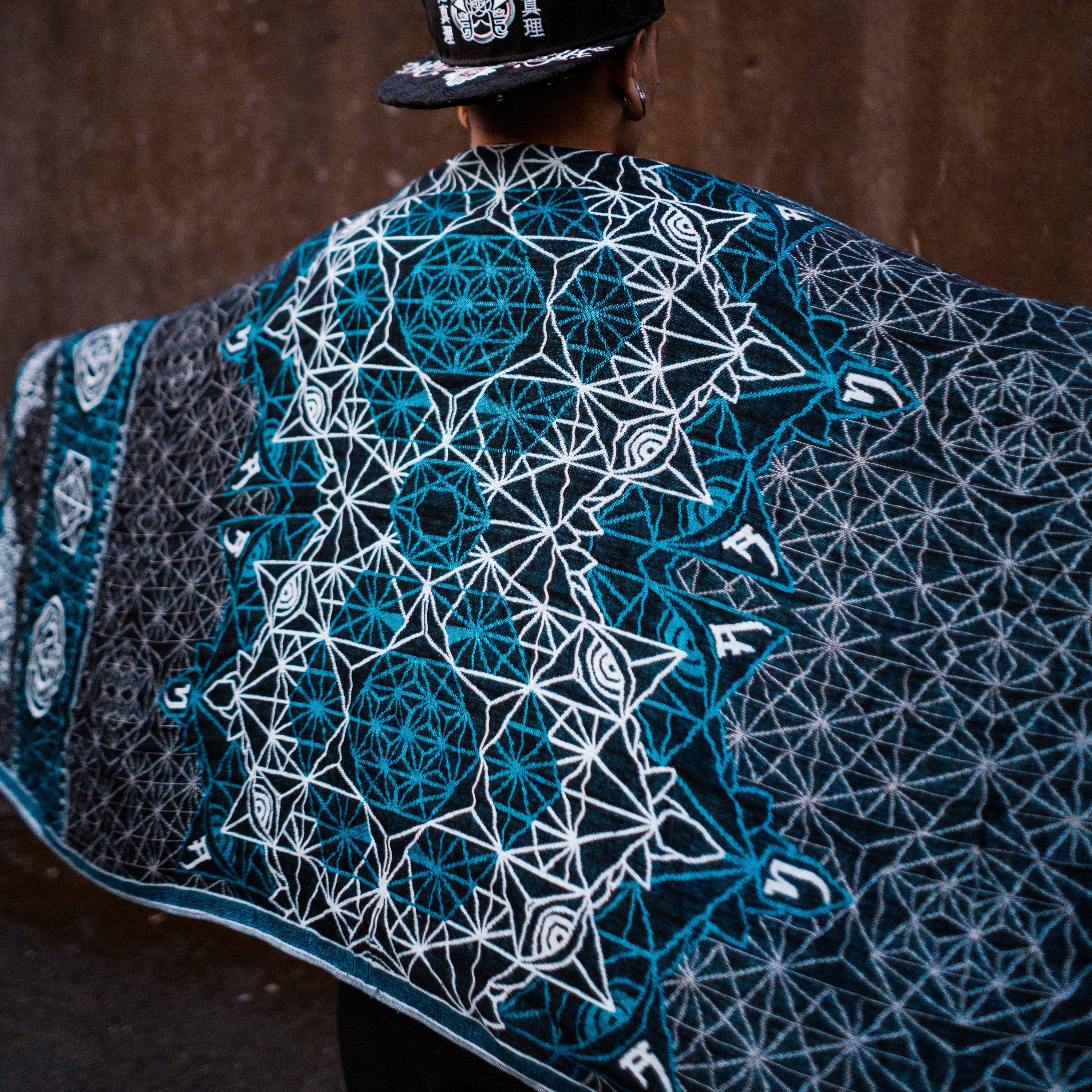 DIVINITY • Turquoise • Geometric Festival Shawl Shawls 