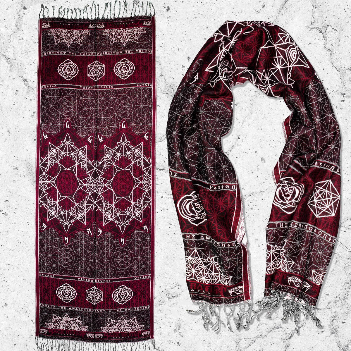 DIVINITY • Ruby • Geometric Festival Shawl Shawls 