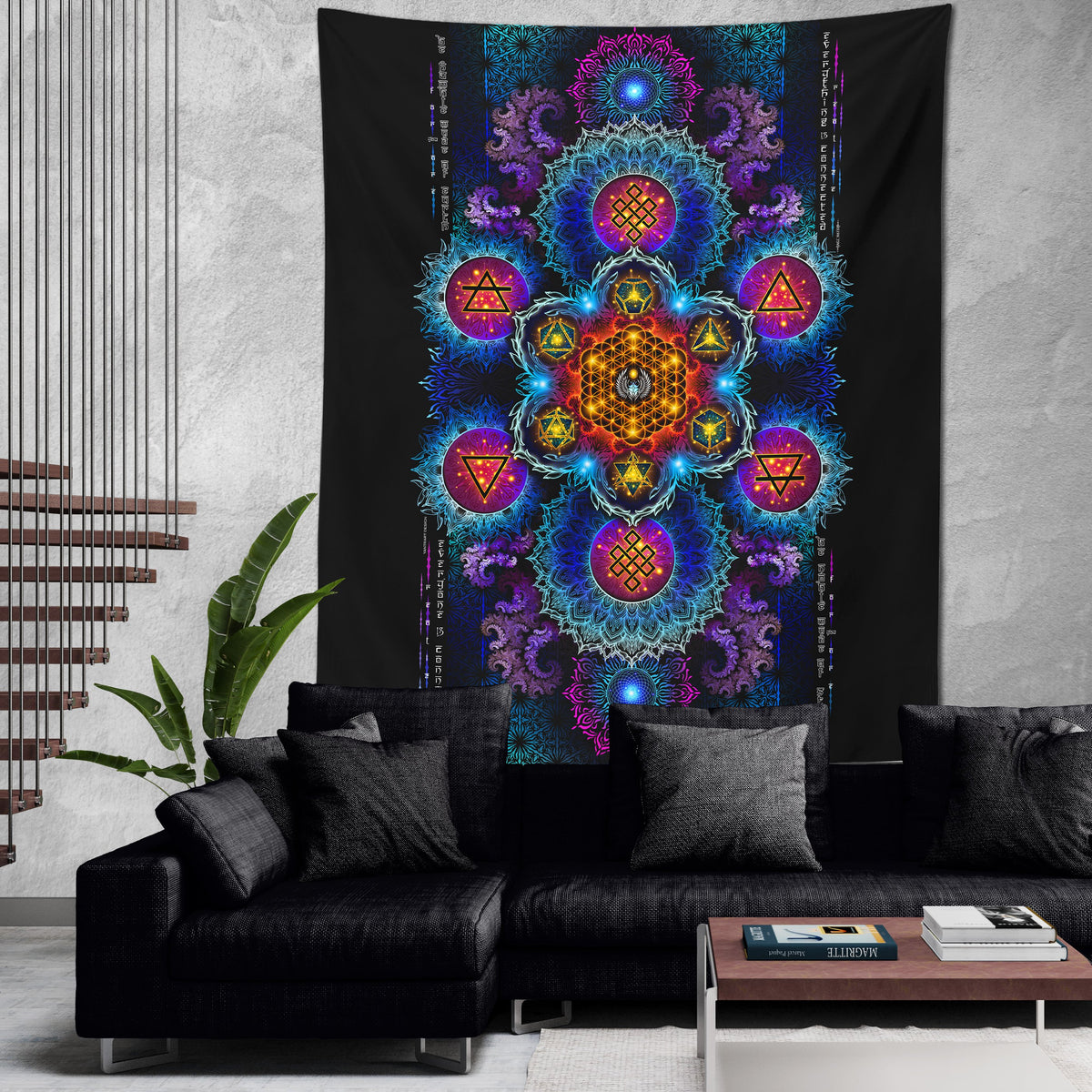 ETERNAL ALCHEMY V2 • YANTRA ART • Wall Tapestry Tapestry 