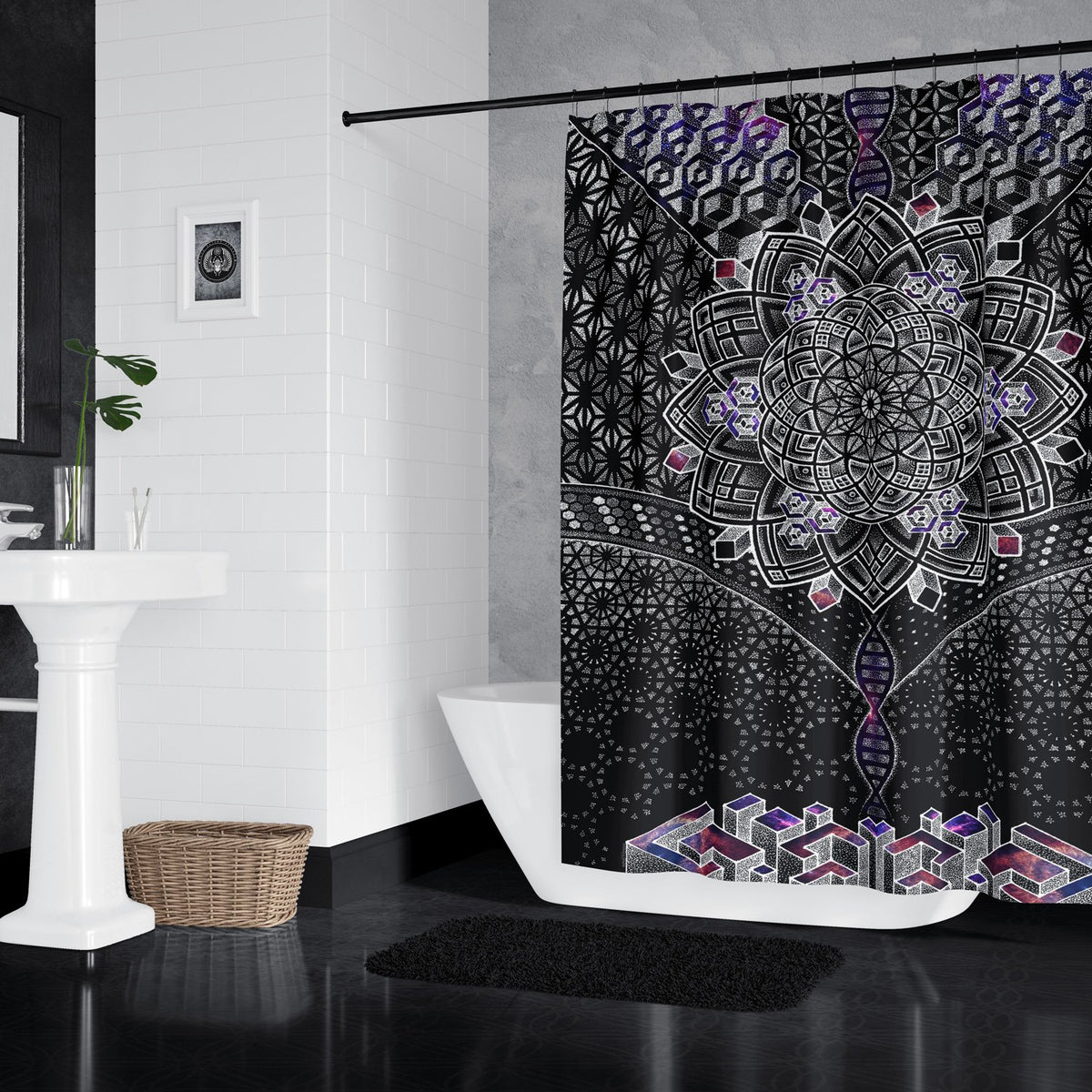 ONENESS GALAXY • Glenn Thomson Shower Curtain Shower Curtain 
