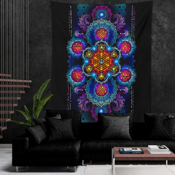 ETERNAL ALCHEMY V2 • YANTRA ART • Wall Tapestry Tapestry 