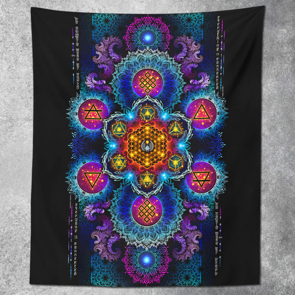 ETERNAL ALCHEMY V2 • YANTRA ART • Wall Tapestry Tapestry 