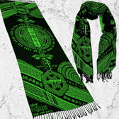 LOVE IS LAW • NUCLEAR GREEN • UV-Reactive Reversible Festival Shawl/Scarf Shawls 