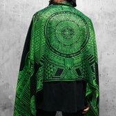 PRE-ORDER • TRANSCENDENCE • NUCLEAR GREEN • GROKKO • UV-Reactive Reversible Festival Shawl/Scarf Shawls 
