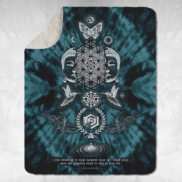 FINISH ME resacralization v2 Fleece Sherpa Blankets 