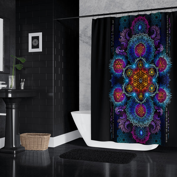 ETERNAL ALCHEMY V2 YANTRA ART • Shower Curtain 