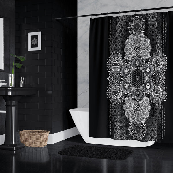 ETERNAL ALCHEMY V1 YANTRA ART • Shower Curtain 