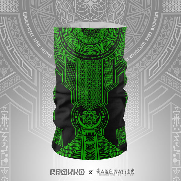 TRANSCENDENCE • 7 COLORS • GROKKO • Tube Face Masks Tube Mask GREEN 