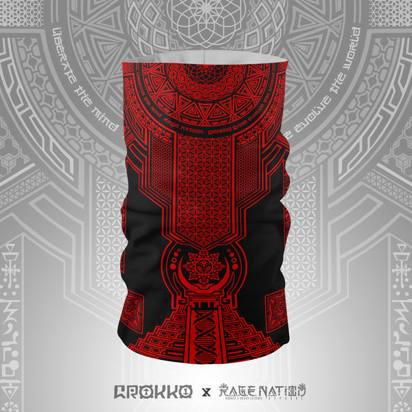 TRANSCENDENCE • 7 COLORS • GROKKO • Tube Face Masks Tube Mask RED 