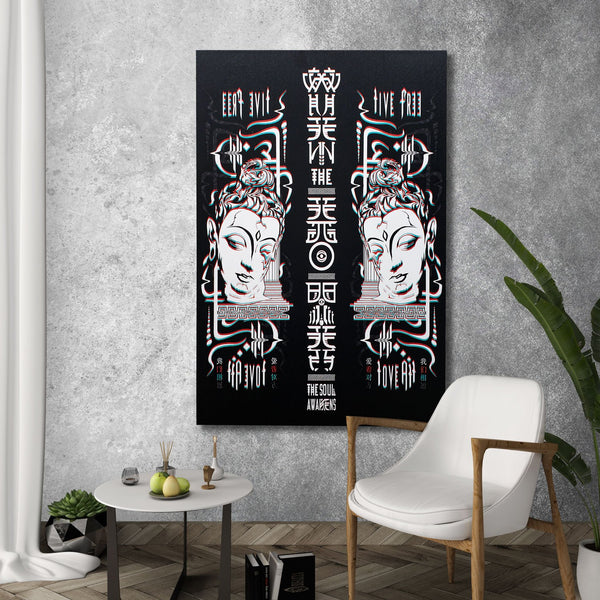 LIVE FREE LOVE ALL • Vertical Canvas Wrap Canvas 