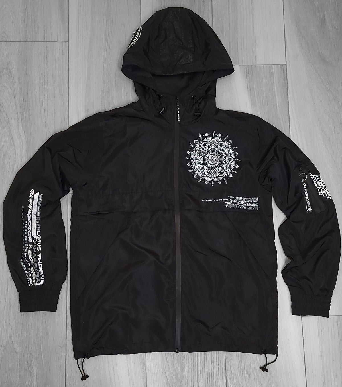 LOTUS THRONE • GLENN THOMSON COLLAB • Waterproof Zip-Up Windbreaker Windbreaker 
