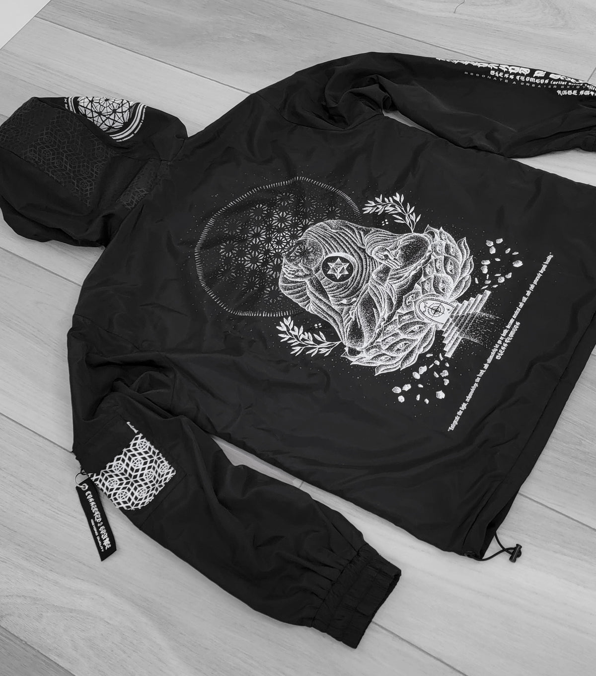 LOTUS THRONE • GLENN THOMSON COLLAB • Waterproof Zip-Up Windbreaker Windbreaker 