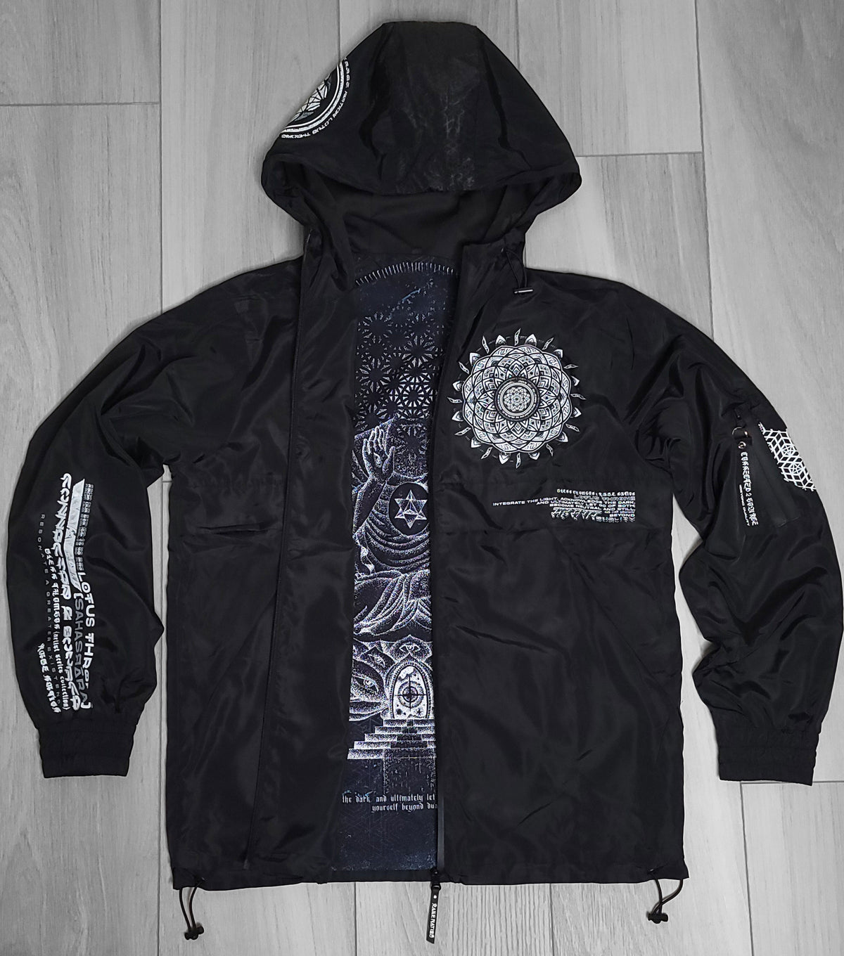 LOTUS THRONE • GLENN THOMSON COLLAB • Waterproof Zip-Up Windbreaker Windbreaker 