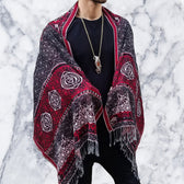 DIVINITY • Ruby • Geometric Festival Shawl Shawls 