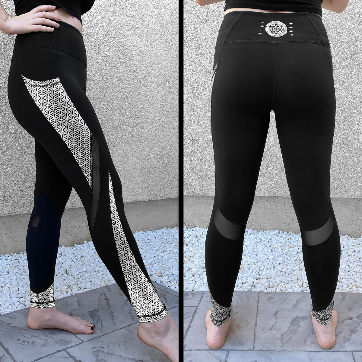 SILVER SEQUENCE • Reflective Yoga Pants / Leggings Leggings 