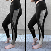 SILVER SEQUENCE • Reflective Yoga Pants / Leggings Leggings 
