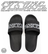 HARMONY HEALS • Cushioned Faux-Leather Slides Slides 