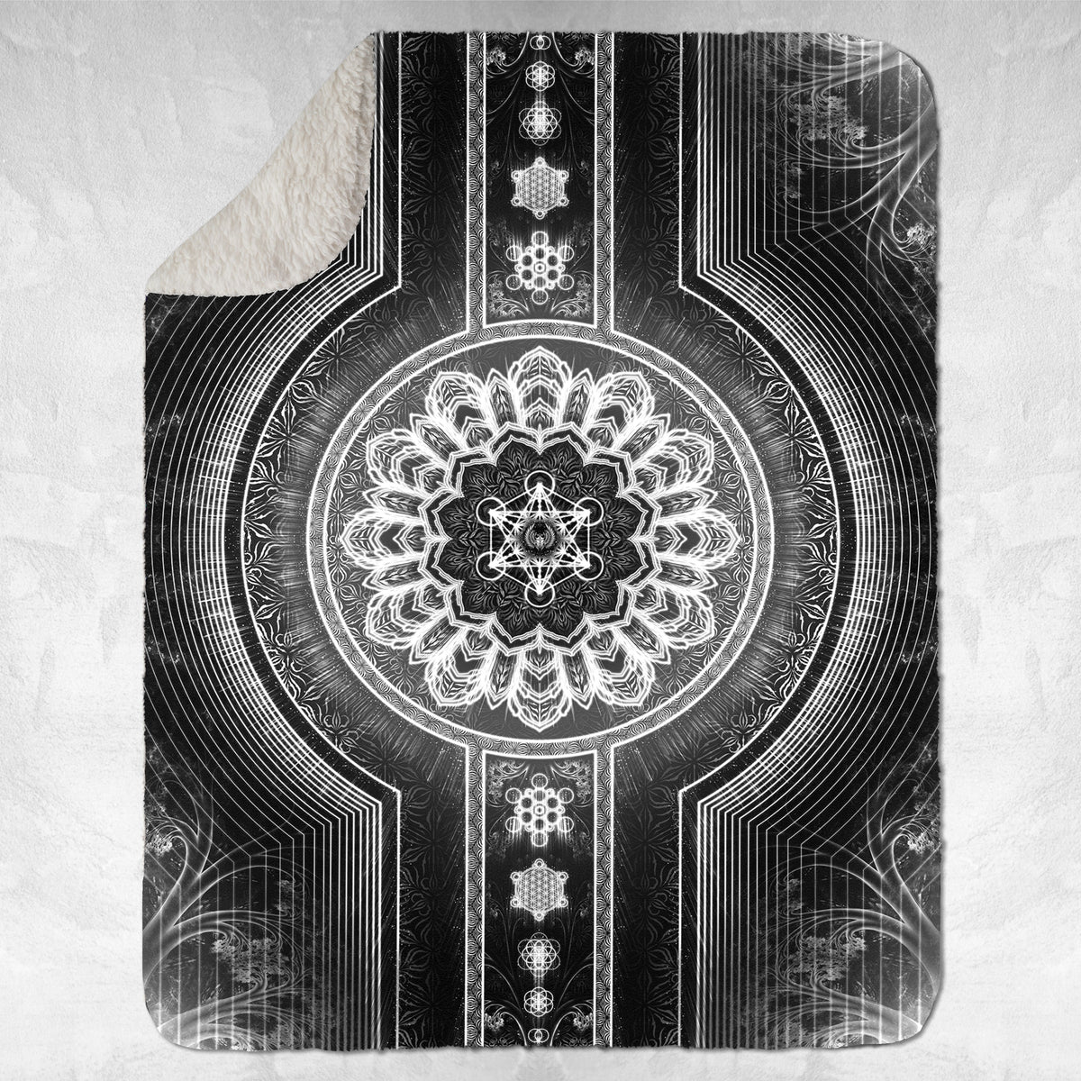 STAGES OF LIGHT V2 • YANTRART • Sherpa Blanket Blanket 
