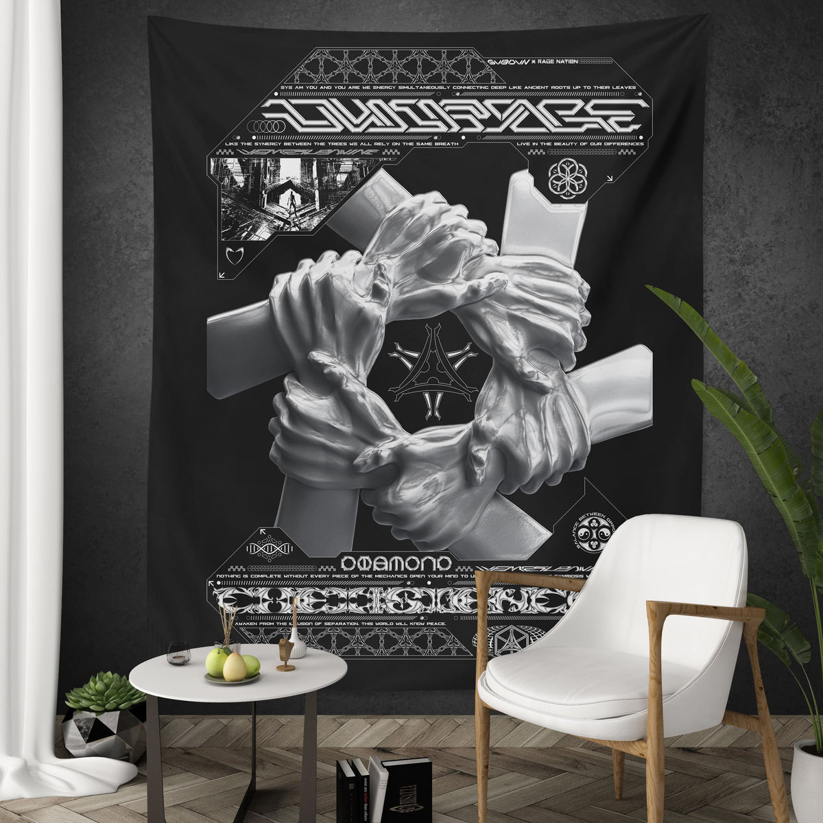 COEXIST V1 • SVBDVN • RAGE NATION • Wall Tapestry Tapestry 