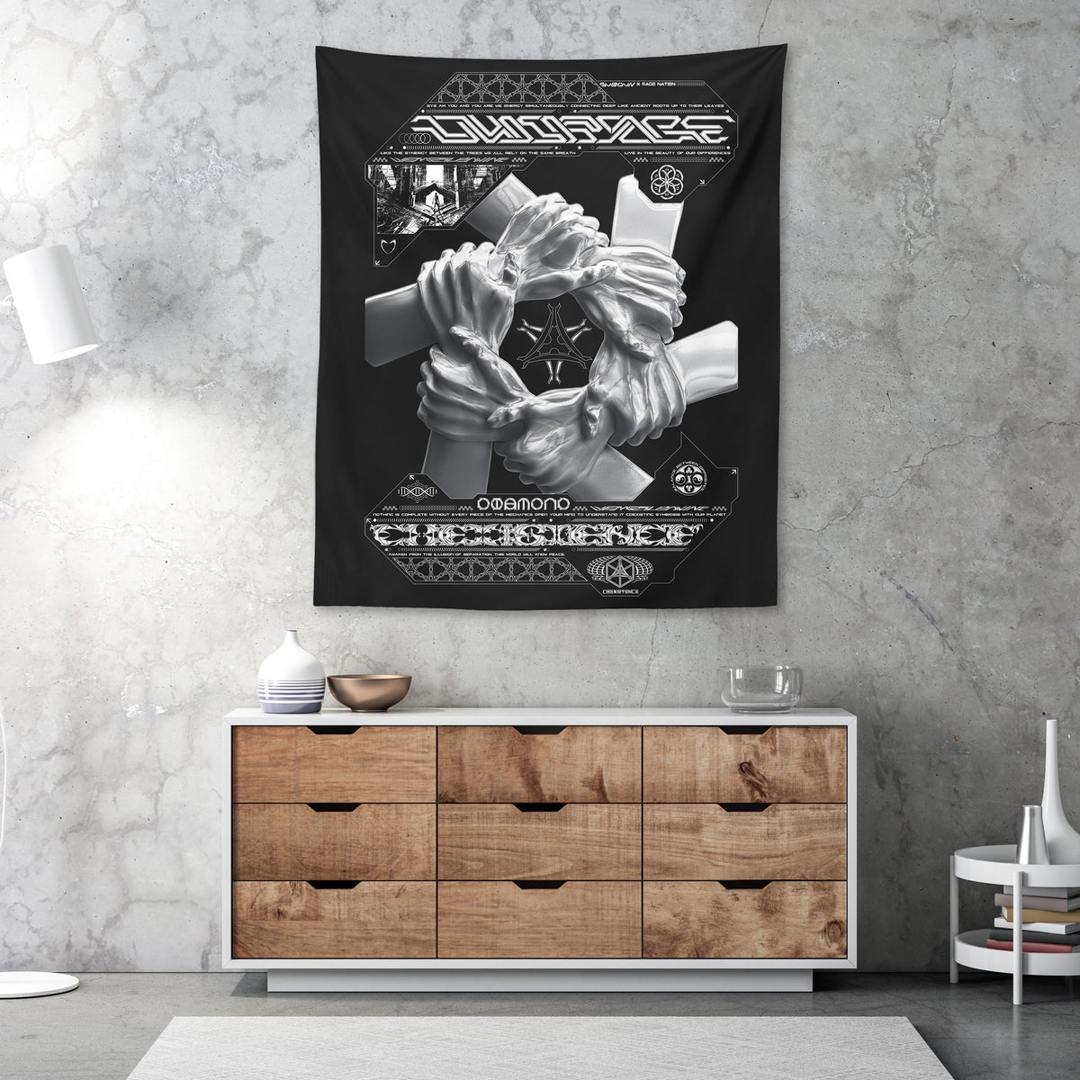 COEXIST V1 • SVBDVN • RAGE NATION • Wall Tapestry Tapestry 