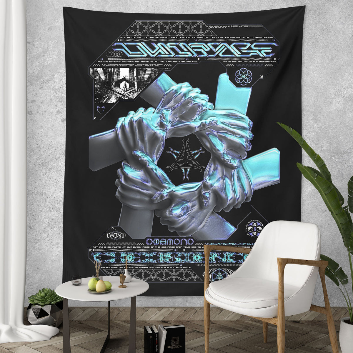 COEXIST V2 • SVBDVN x RAGE NATION • Wall Tapestry Tapestry 