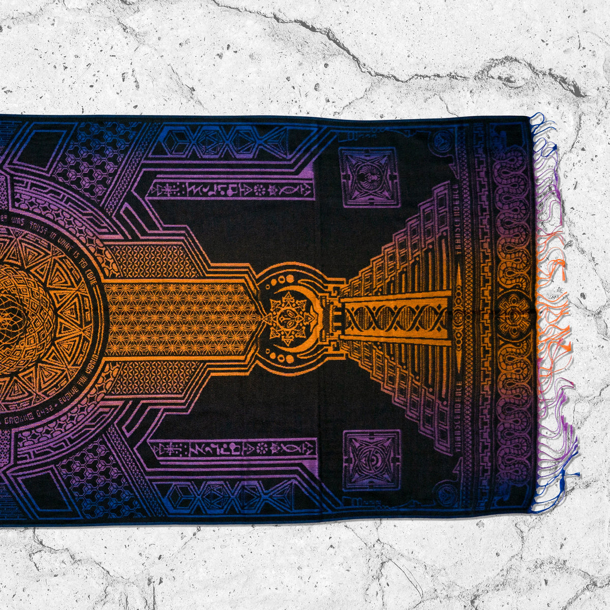 TRANSCENDENCE • SUNSET • GROKKO • Reversible Festival Shawl/Scarf Shawls 