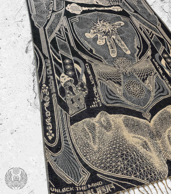 GOLDEN TEACHERS V2 • 𓍊𓋼𓍊 • SMOKE • Festival Shawl/Scarf Shawl 