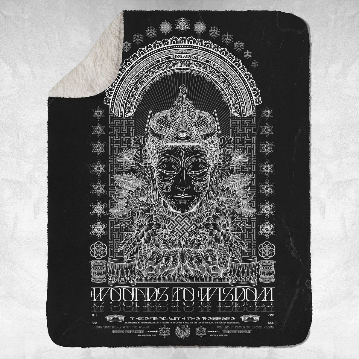 WOUNDS TO WISDOM • YANTRART • Sherpa Blanket 