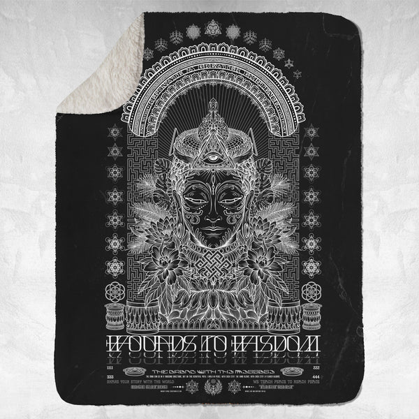 WOUNDS TO WISDOM • YANTRART • Sherpa Blanket 
